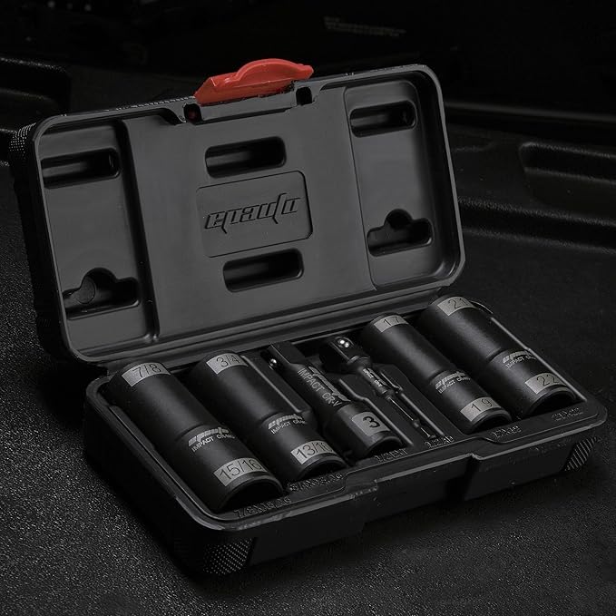 EPAuto 1/2-Inch-Drive Impact Flip Socket Set, 6pcs