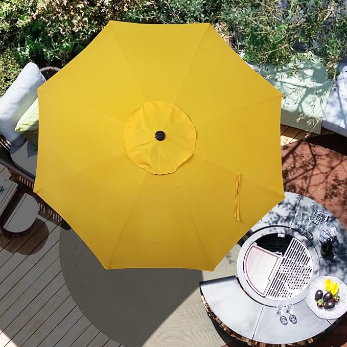 Blissun 9ft Patio Umbrella Replacement Canopy, Market Umbrella Top, Outdoor Table Umbrella Canopy for 8 Ribs, Canopy Only