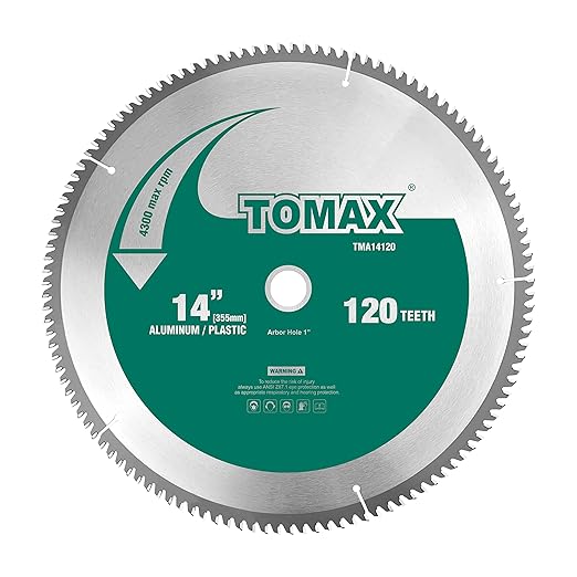 14-Inch 120 Tooth TCG Thin Aluminum and Non-Ferrous Metal Saw Blade with 1-Inch Arbor