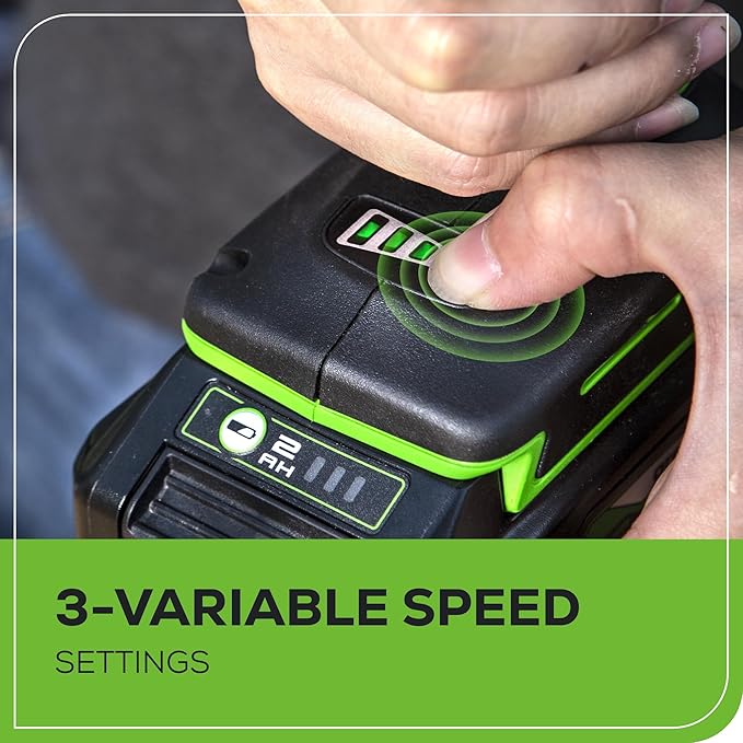 Greenworks 24V Brushless Cordless Impact Driver Kit, 2650 in./lbs Torque 1/4-inch Hex, Variable Speed Impact Drill/Driver Set, Included (2) USB (Power Bank) Batteries and Dual Port Charger, Bits