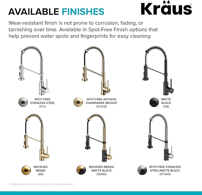 KRAUS Bolden Touchless Sensor Commercial Style 2-Function Single Handle Pull-Down Kitchen Faucet in Brushed Brass / Matte Black, KSF-1610BBMB