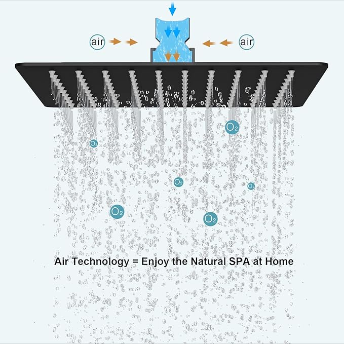 SR SUN RISE 8 Inches All Metal Bathtub and Shower Faucet Combo Shower System with Tub Spout, Shower Tub Faucets Sets Complete Shower Head with Handheld Shower Fixtures, Valve Included, Matte Black