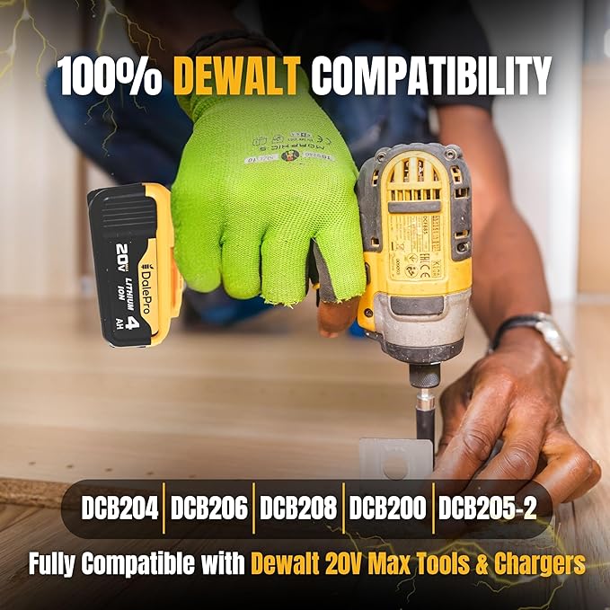 Cordless Impact Wrench 1/2 inch Compatible with DeWalt (Only Tool) 730Ft-lbs 1000N.m - Impact Driver 20v Battery Talado de impacto 1/2 Pistola impacto 1/2-5 Socket + Extension Tool Only