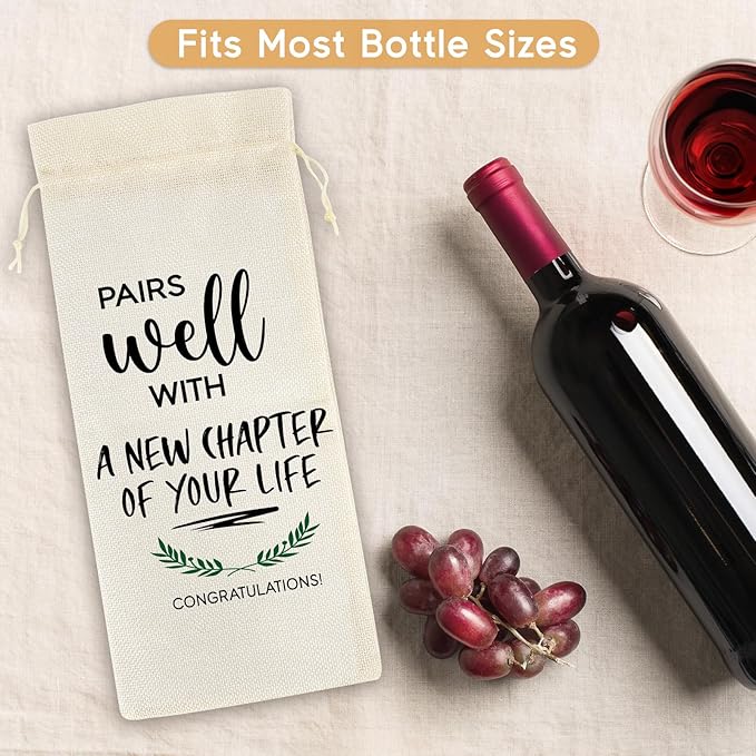 GSPY Wine Bag & Candle Set - Going Away Gifts for Friends - Goodbye Gifts for Coworkers, Farewell Gifts for Boss - Funny Moving Away, Leaving Job, Retirement Gifts for Women, Men, Work Friends