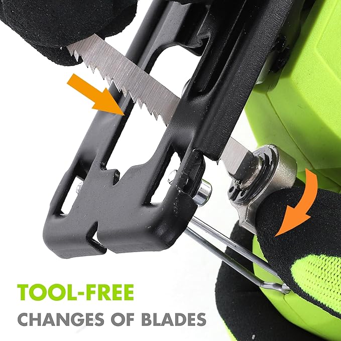 FASTPRO 12V Cordless Jig Saw Kit, Electric Jigsaw with 10pcs Blades & Edge Guide, Included 1.5 Ah Battery, Charger and Storage Case