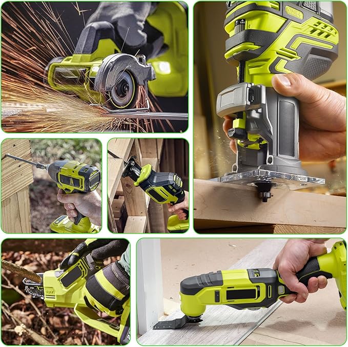 18V 6.0Ah Lithium-Ion Replacement Battery Compatible with Ryobi 18V ONE+ Tools – Works with Impact Driver PCL235B, Multi-Tool PCL430B, Circular Saw PCL500B, Vacuum Cleaner RHV18-0, Impact Wrench P262