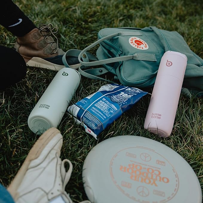 BOTTLE BOTTLE Insulated Water Bottle 24oz with Straw Lid and Handle for Sports Travel Gym Stainless Steel Water Bottles Double-Wall Vacuum Metal Thermos Bottles Leak Proof BPA-Free