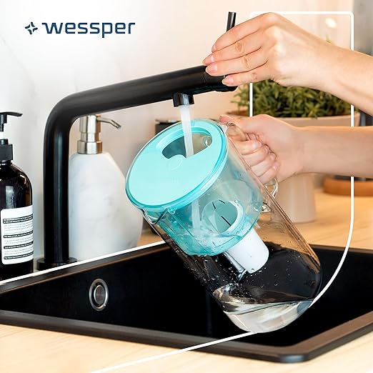 D2 Borosilicate Mint Glass Water Filter Pitcher Crystal Clear Hydration 8-Cup Capacity | 2in1 Water Purifier Pitcher and Stylish Water Carafe | Efficient Filtration for Pure, Refreshing Water