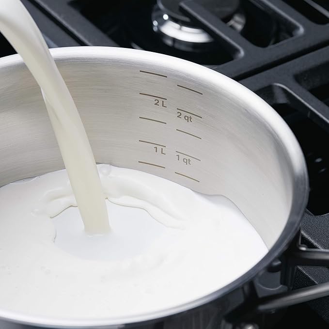 KitchenAid 5-Ply Clad Stainless Steel Cookware Pots and Pans Set, 10 Piece, Polished Stainless