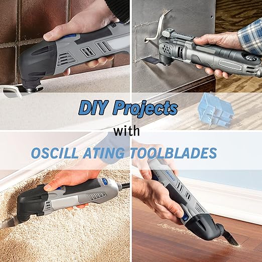 26pcs Oscillating Saw Blades Titanium Multitool Blades for Wood Plastics Metal oscillating Tool Blades Kits Fit Rockwell Ridgid Ryobi Milwaukee Chicago Craftsman Dewalt