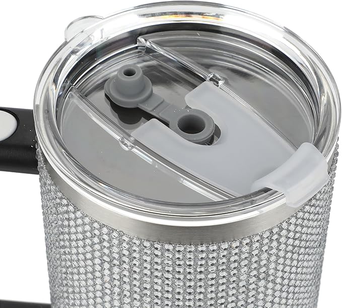 Bioworld Silver Rhinestone 40 Oz Stainless Steel Tumbler