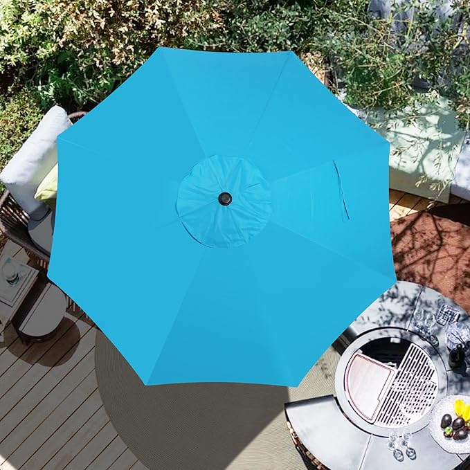 Blissun 9ft Patio Umbrella Replacement Canopy, Market Umbrella Top, Outdoor Table Umbrella Canopy for 8 Ribs, Canopy Only