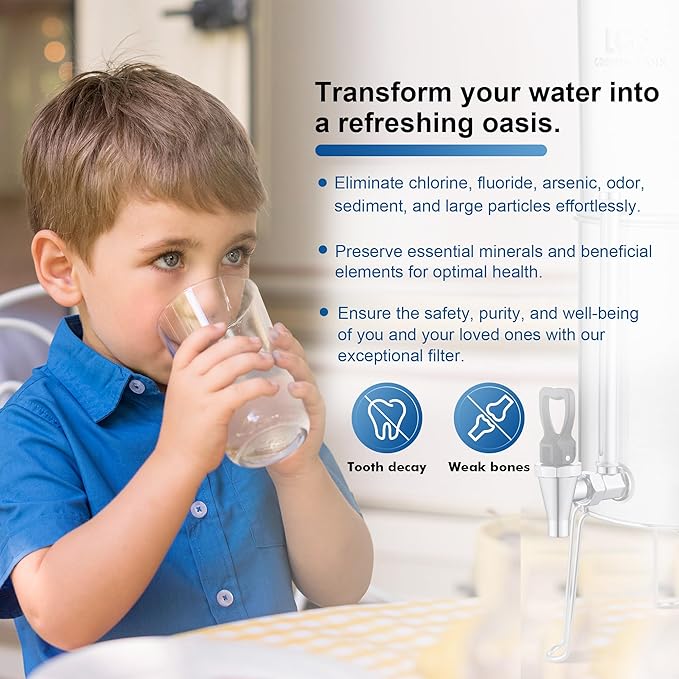 LCF Fluoride Filters, Compatible with LCF Gravity-fed Water Filter System and Replacement for Berkey® PF-2 Fluoride Filters, Berkey Gravity Filtration System and Waterdrop King Tank Series (Pack of 3)