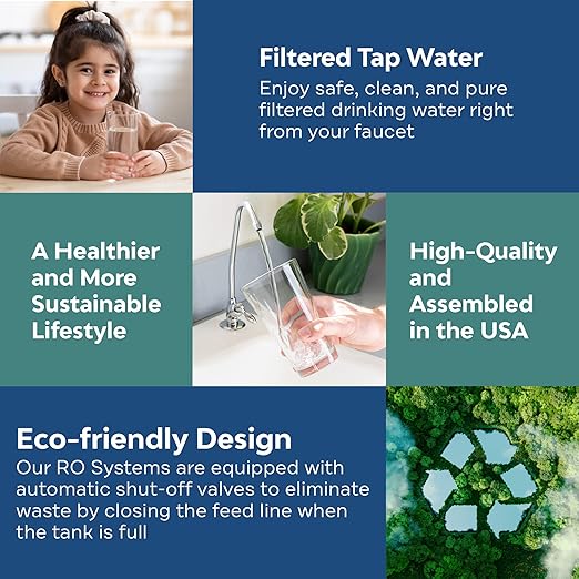 AMI Direct Flow Tankless RO Under-Sink Reverse Osmosis Water Filter System, 600 Gallons Per Day