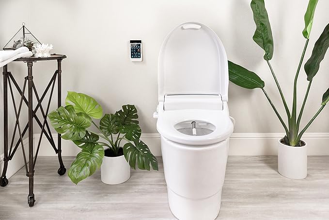 BidetMate 2000 Series Heated Bidet Attachment for Toilet with Unlimited Heated Water, Wireless Remote, Deodorizer, and Warm Air Dryer - Adjustable and Self-Cleaning - Fits Elongated Toilets