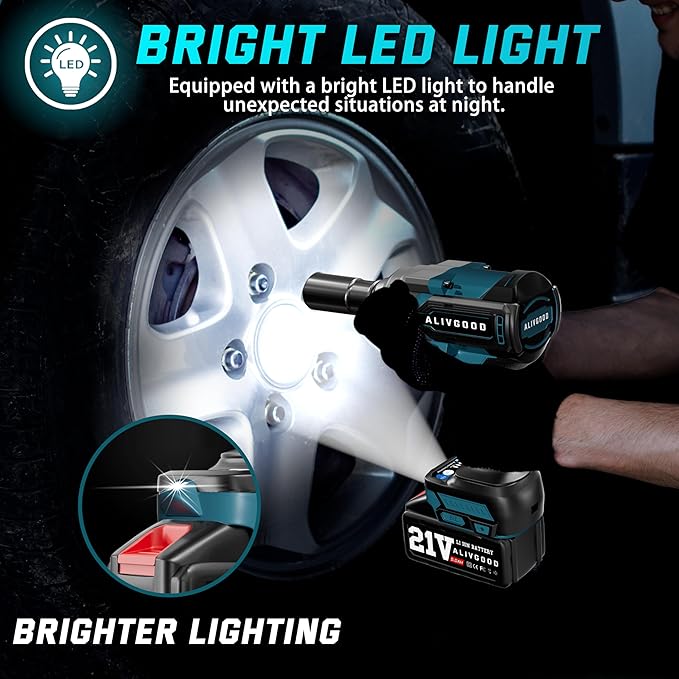 Cordless Electric Impact Wrench (2000N.m/1500Ft-lbs)
