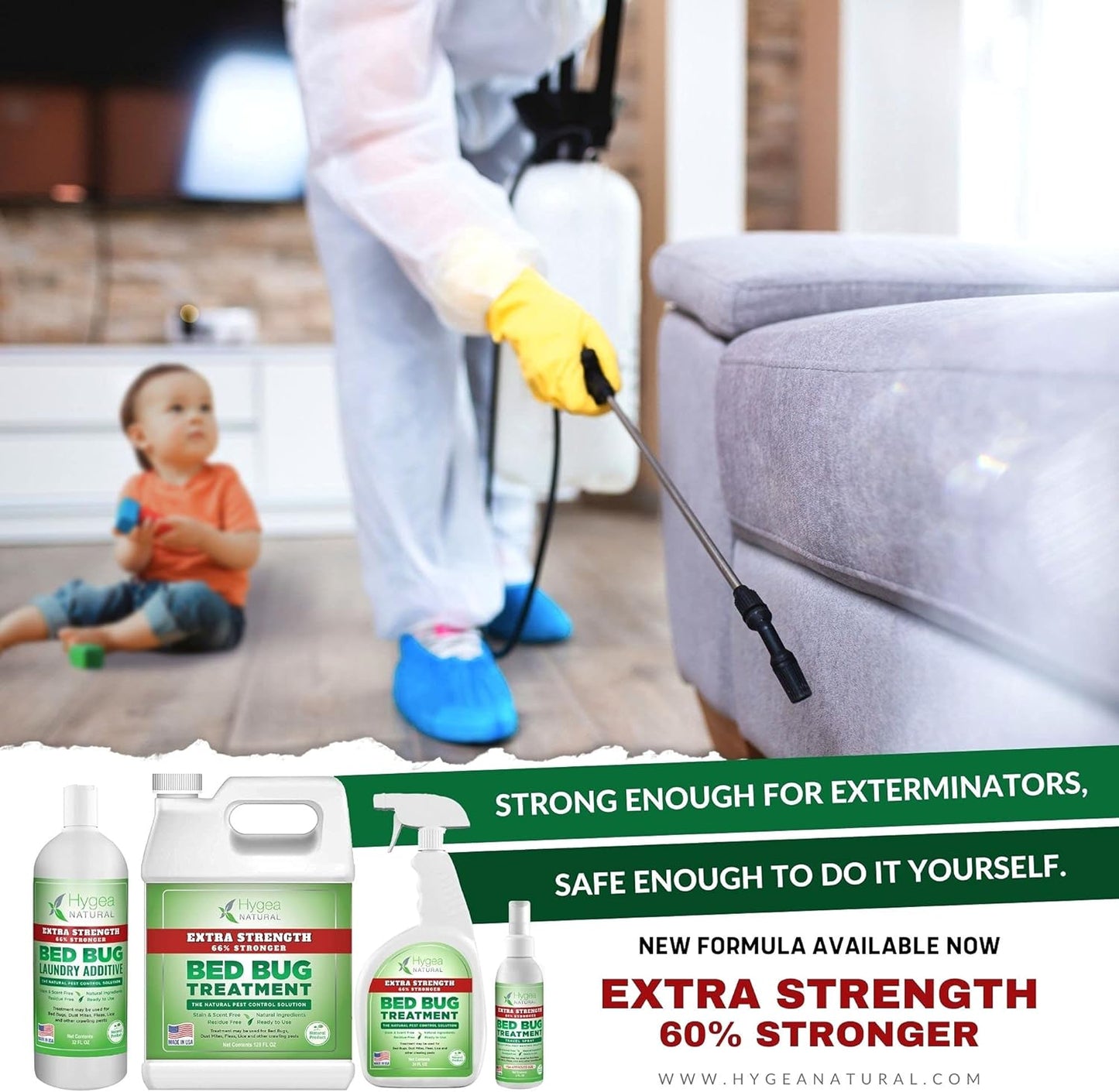 Lice & Bed Bug Extra Strength Laundry Additive - Environmentally Responsible, Odorless & Stain-Free Liquid Laundry Treatment - Safe for Children & Pets - Any Water Temperature (32 oz)