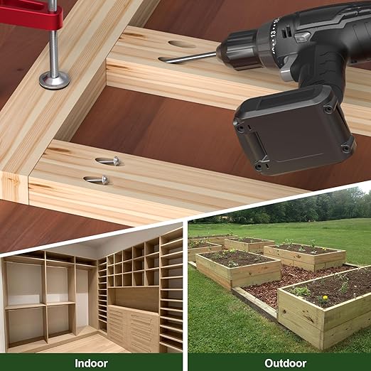 Pocket Hole Screws 2-1/2 Inch,600Pcs Exterior Pocket Screws #8 X 2-1/2" Reverse-Thread 2X Faster Self-Tapping for Woodworking DIY Projects Pocket Joinery Drive Bit Included(Silver)