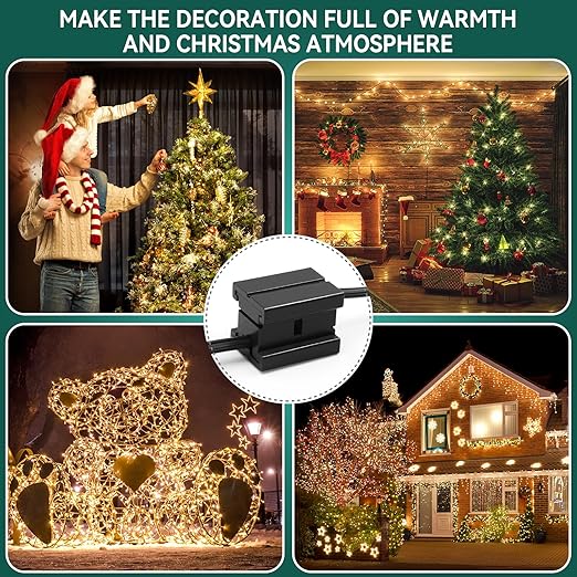 Lighting Extension Cord Splicer Electrical Wire Connector, 18/2 Gauge Cord SPT-1 Black for Indoor and Outdoor Yard Landscape Light Connector LED String Light Wire Extension Connector 15Pcs