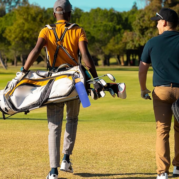 Premium, Double-Walled, Vacuum Sealed, Insulated Water Bottle - 25 oz (750 ml) with Carry Handle (Indigo Blue)