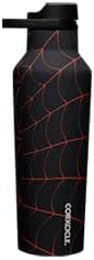 Corkcicle Marvel Spiderman Miles Morales, 20 oz Insulated Water Bottle, Metal Stainless Steel, BPA Free Reusable Cup, Leak-Proof Quick Sip Sport Lid for easy drinking, Sports Bottle