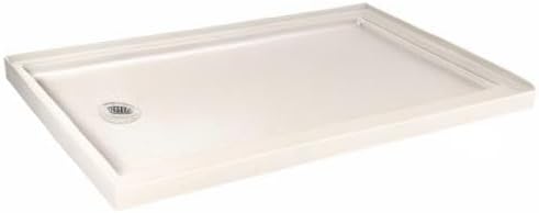 DreamLine SlimLine 30 in. D x 60 in. W x 2 3/4 in. H Left Drain Single Threshold Shower Base in Biscuit, DLT-1130601-22