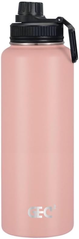 40oz Stainless Steel Water Bottles Leak Proof Vacuum Insulated Water Bottle Thermos Flask Sport Water Bottle (Pink), lARGE