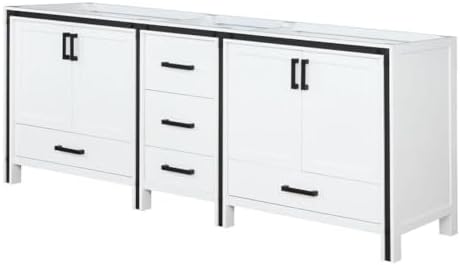 Augustine 84 in. W X 22 in. D White Double Bath Vanity Cabinet Without Countertop