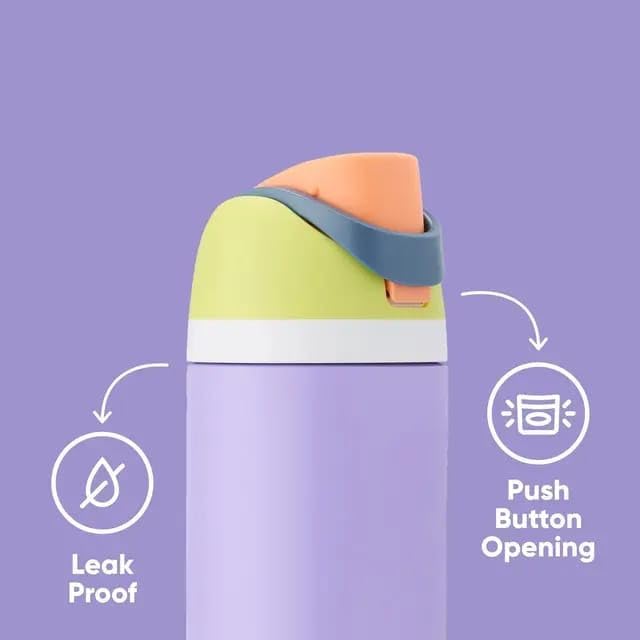 Leakproof Bpa Free - Stainless Steel Water Bottle with Straw, HAND GRIP and LID perfect for Travel, Sport, Gym and Outdoor Adventures.(20 Oz = 600 ml) (Black, 20 Oz)