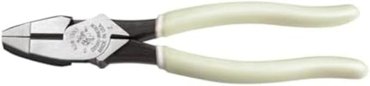 Klein Tools D20009NEGLW Side Cutter Linemans Pliers, Made in USA, Cut ACSR, Screws, Nails, Hard Wire, 9-Inch Hi-Viz Pliers