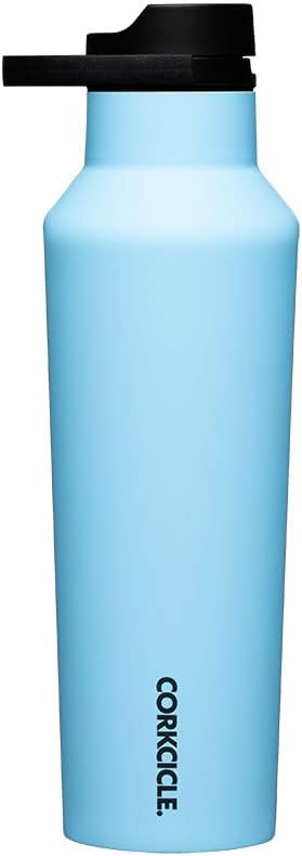Corkcicle Sport Canteen Insulated Tumbler, Santorini, 20 oz – Reusable Water Bottle Keeps Beverages Cold for 25 Hours & Hot 12 Hours – Cupholder Friendly Tumbler with Screw-On Cap