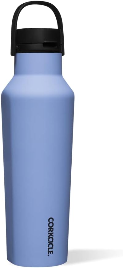 Corkcicle Sport Canteen Insulated Tumbler, Periwinkle, 20 oz – Reusable Water Bottle Keeps Beverages Cold for 25 Hours & Hot 12 Hours – Cupholder Friendly Tumbler with Screw-On Cap