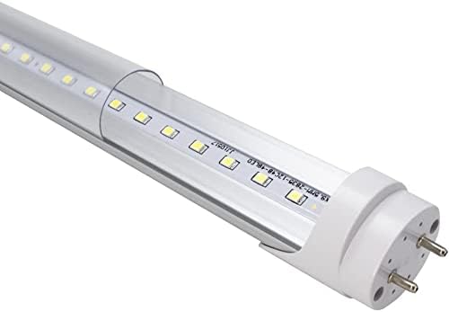 LightingWill LED T8 Light Tube 3FT, Daylight White 5000K, Dual-End Powered Ballast Bypass, 1600Lumens 15W (32W Fluorescent Equivalent), Clear Cover, AC85-265V Lighting Tube Fixtures, 1 Pack