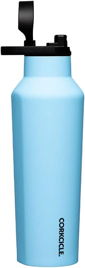 Corkcicle Sport Canteen Insulated Tumbler, Santorini, 20 oz – Reusable Water Bottle Keeps Beverages Cold for 25 Hours & Hot 12 Hours – Cupholder Friendly Tumbler with Screw-On Cap