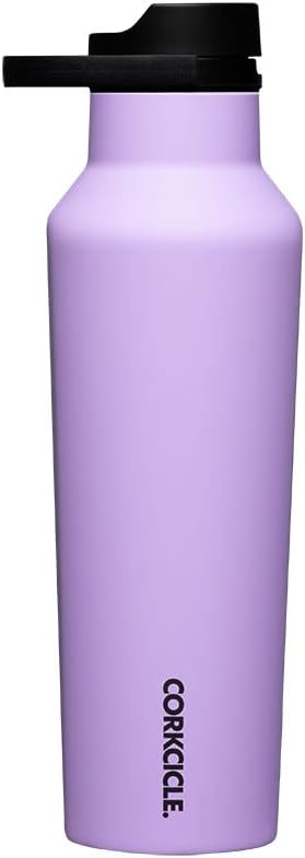 Corkcicle Sport Canteen Insulated Tumbler, Sun-Soaked Lilac, 20 oz – Reusable Water Bottle Keeps Beverages Cold for 25 Hours & Hot 12 Hours – Cupholder Friendly Tumbler with Screw-On Cap