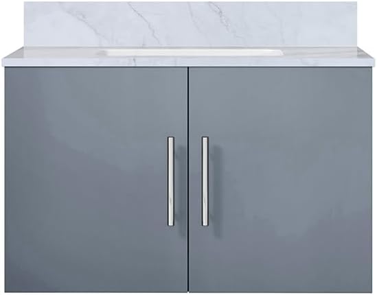 Sonoma 30 in. W x 22 in. D Dark Grey Bath Vanity and Carrara Marble Top