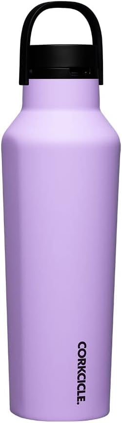Corkcicle Sport Canteen Insulated Tumbler, Sun-Soaked Lilac, 20 oz – Reusable Water Bottle Keeps Beverages Cold for 25 Hours & Hot 12 Hours – Cupholder Friendly Tumbler with Screw-On Cap