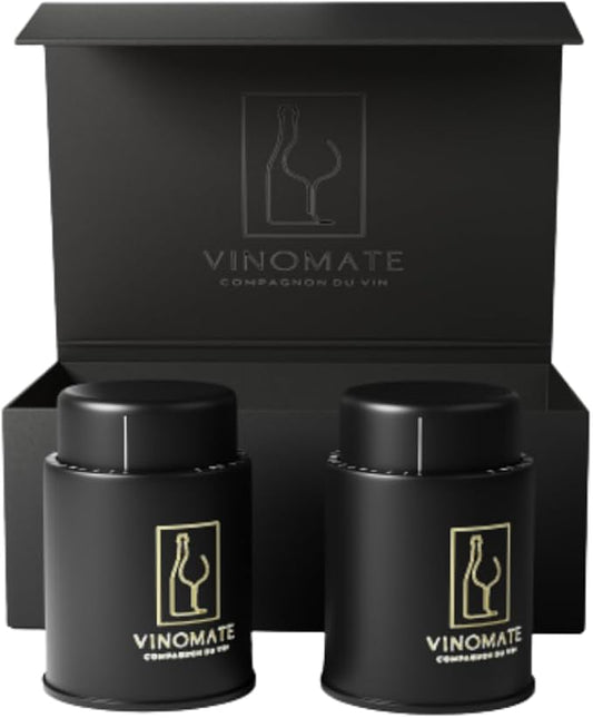 Wine stopper | 2 Ultimate Wine & Champagne Stoppers | Wine Gift : Premium Vacuum wine bottle Stopper to Save Every Drop | Wine Corks and wine Accessories | Grandpa Gifts - gifts for men