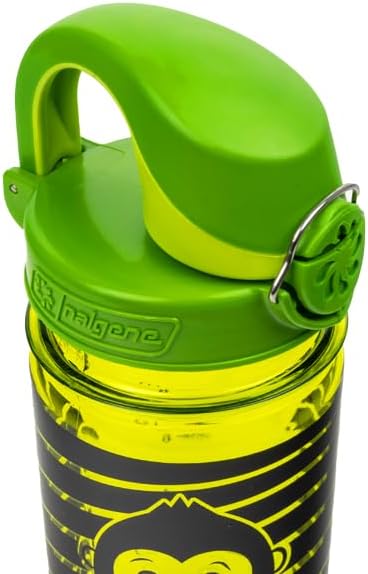 Nalgene Sustain Tritan BPA-Free Kids On The Fly Water Bottle Made with Material Derived from 50% Plastic Waste, Leak Proof, Durable, BPA Free, Carabiner Friendly, Reusable, 12 oz