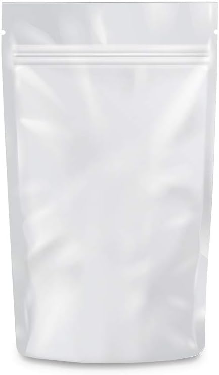 Mylar Bags Smell Proof 1/4 Ounce White/Clear - 1000 Count 6.7" X 4" 6mill Thickness - Packaging Bags - Mylar Bags For Food Storage - Resealable Bags