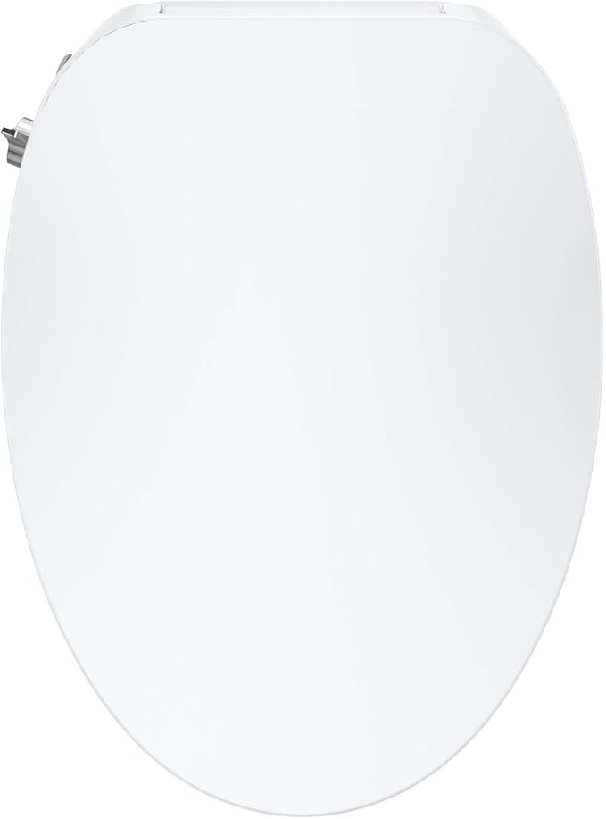 Electric Bidet Toilet Seats, Heated Seat with Warm Water, Night Light, Slow-Close Lid, Self-Cleaning Nozzles, Easy Installation