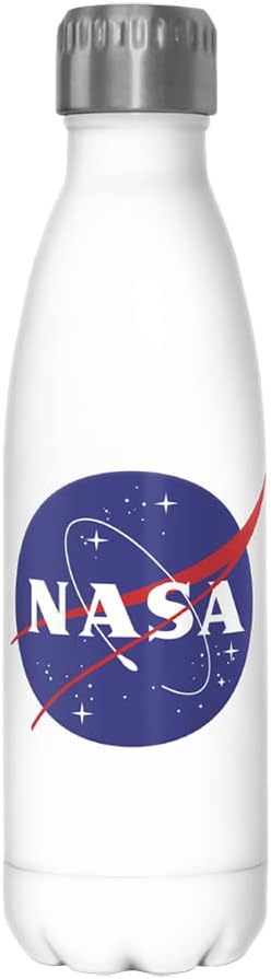 Fifth Sun NASA Logo 17 oz Stainless Steel Water Bottle, 17 Ounce, Multicolored
