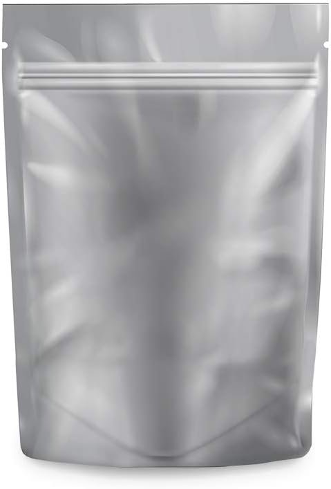 Mylar Smell Proof Bags - White/Clear - 1000 Count-5.25X3.75-1/8 Ounce - Packaging Bags - Mylar Bags For Food Storage - Resealable Bags - Storage Bag - Edible Packaging - Dry Herb Packaging