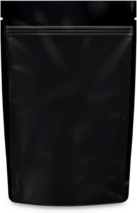 Mylar Bags Smell Proof - Half Ounce Black/Clear - 1000 Count -8" X 5" 6mil Thickness- Packaging Bags - Mylar Bags For Food Storage - Resealable Bags - Edible Packaging - Dry Herb Packaging
