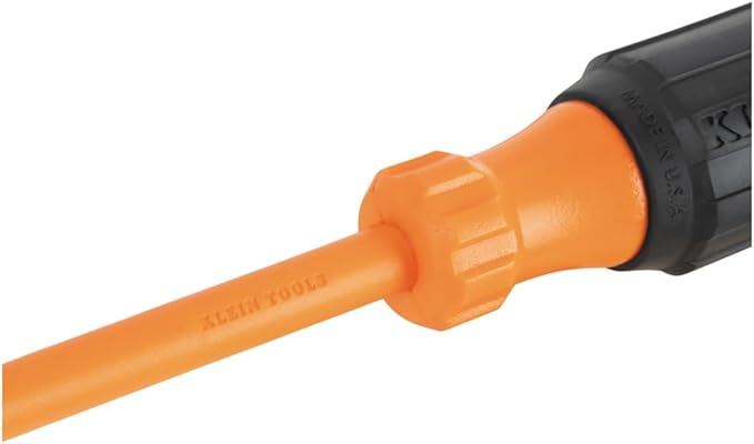 Klein Tools 85077INSR Insulated Screwdriver Set with Magnetizer, Made in USA, 1000V Electrical Screwdrivers, Phillips, Slotted, Square, 7-Piece