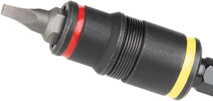 Klein Tools 32933 Impact Driver, SAE 7-in-1 Impact Rated Socket Set, 3 Flip Sockets with 6 Hex Driver Sizes and 1/4-Inch Bit Holder, 5-Inch Shaft