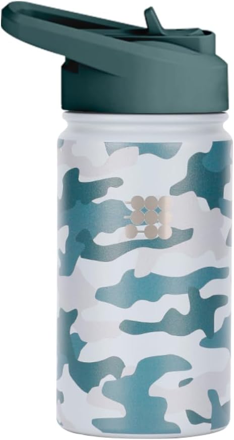 Cubitt Kids Water Bottle 14 oz with Straw Lid, Insulated Stainless Steel, Double Walled Tumbler Travel Cup, Thermo Mug, Leak Proof, Cold for up to 24 hours, Hot for up to 12 hours