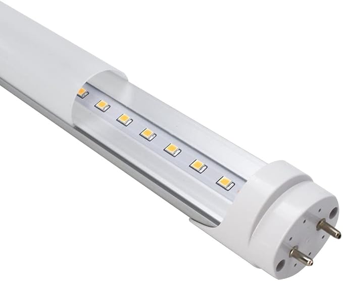 LightingWill LED T8 Light Tube 3FT, Warm White 3000K-3500K, Dual-End Powered Ballast Bypass, 2000Lumens 15W (32W Fluorescent Equivalent), Frosted Cover, AC85-265V Lighting Tube Fixtures, 1Pack