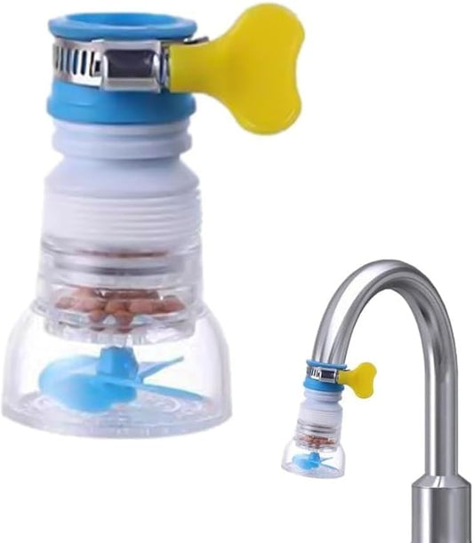 Blue 360 Degree Rotating Faucet Aerator Telescopic Anti-Splash Water- Saving Tap Sprayer, Tap Nozzle with Filter Tip Faucet Adapter for Kitchen Bathroom Faucet Parts, Water Filtration and Softeners