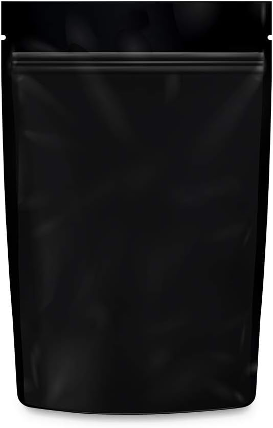 Mylar Bags Smell Proof 1 Ounce All Black - 1000 Count 9" X 6" 6mill Thickness - Packaging Bags - Mylar Bags For Food Storage - Resealable Bags - Smell Proof Bags - Dispensary Packaging